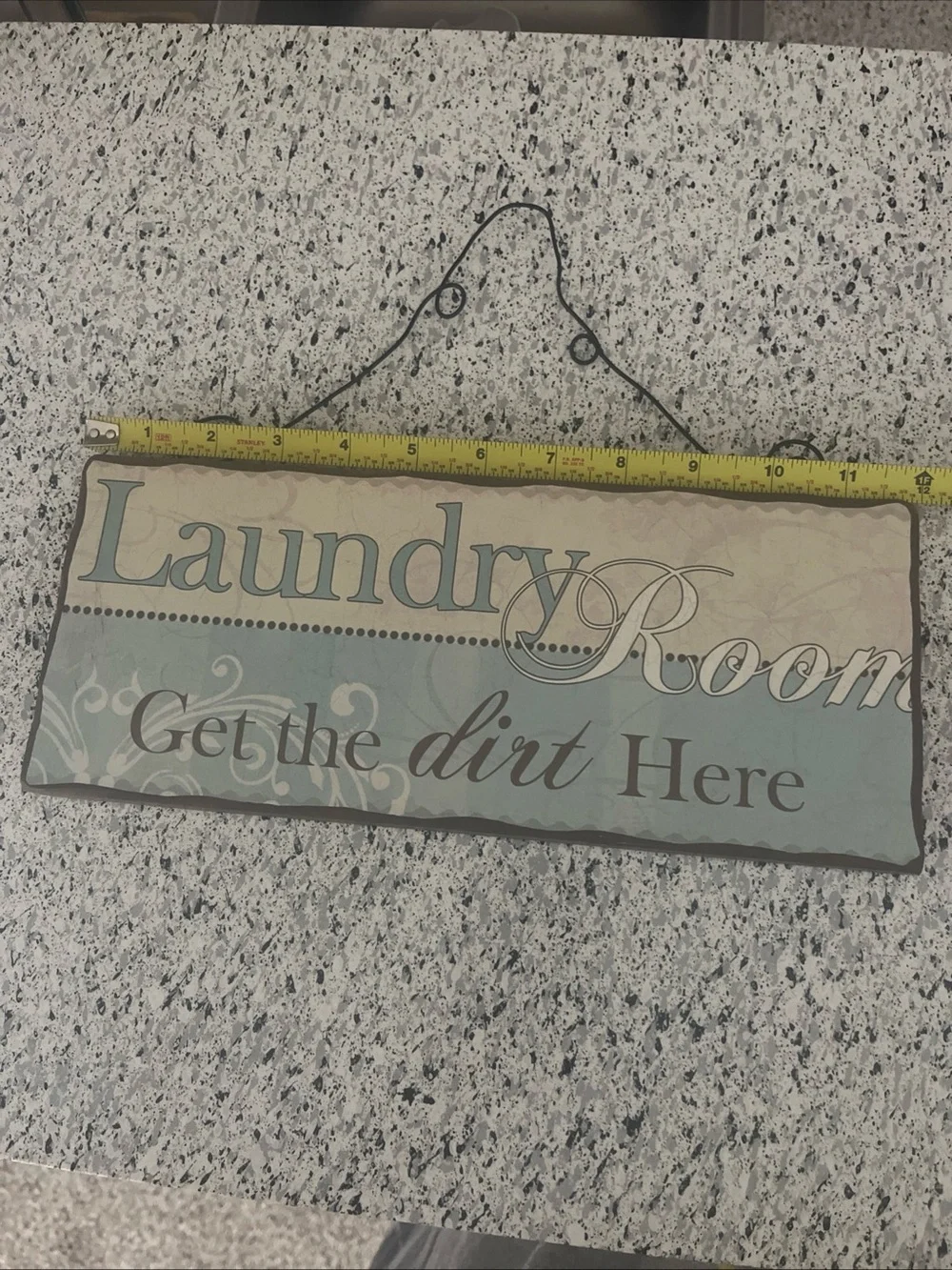 Vintage Laundry Room Get The Dirt Here Wood Sign Decoration Wall Hanging Rustic